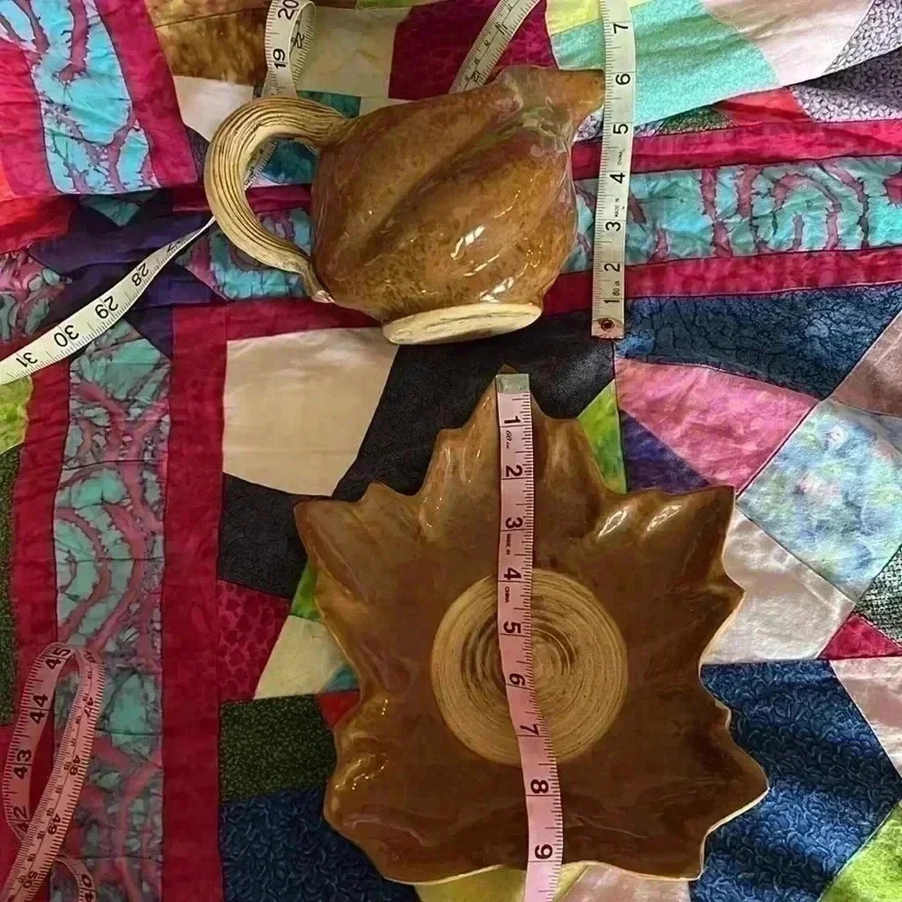 NWOT Terrafirma Ceramics NYC Sauceboat & tray Ellen Evans Signed 2010 Maple HTF - Picture 8 of 10